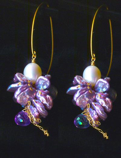 Product Image: Abundance Petal Pearl Earrings