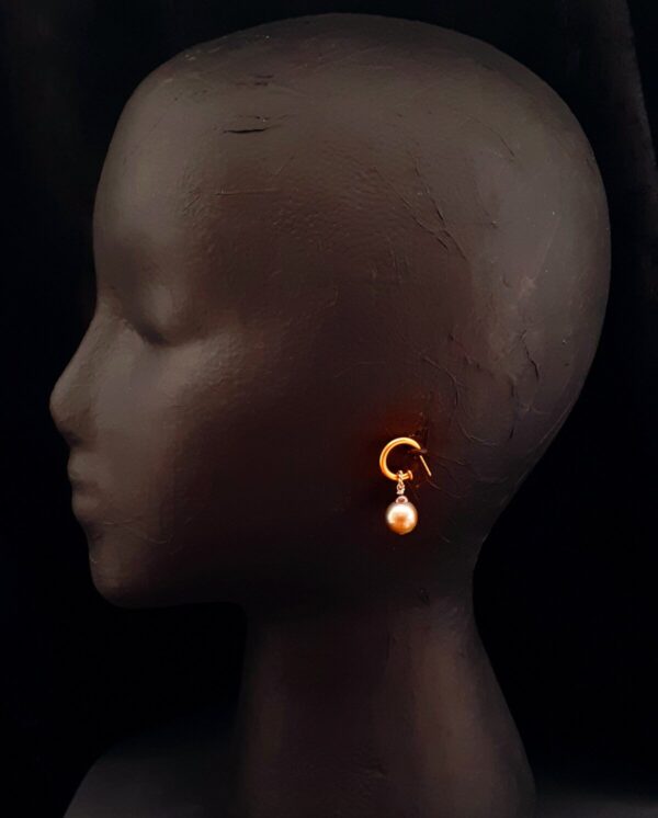 Product Image: Baroque Tahitian Pearl Hoop Earrings