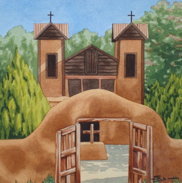 Product Image: ‘Shadows at Santuario de Chimayo’ painting
