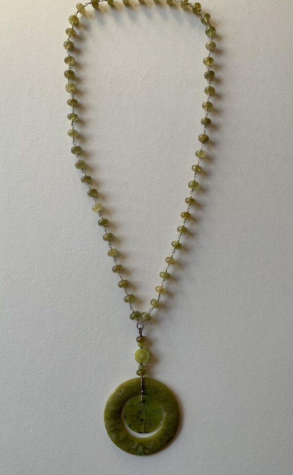 Product Image: Serpentine and Green Garnet Necklace