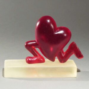 Product Image: Running Heart (Red resin sculpture)
