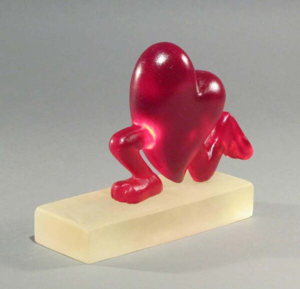 Product Image: Running Heart (Red resin sculpture)