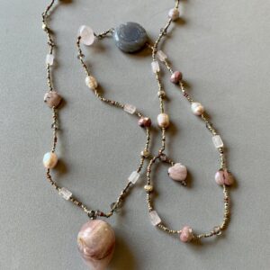 Product Image: Rose Quartz and Other Pinks Necklace