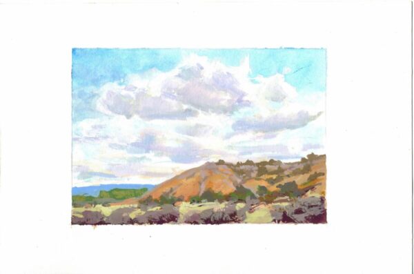 Product Image: Cliffs and Sky – Original Framed Gouache Painting