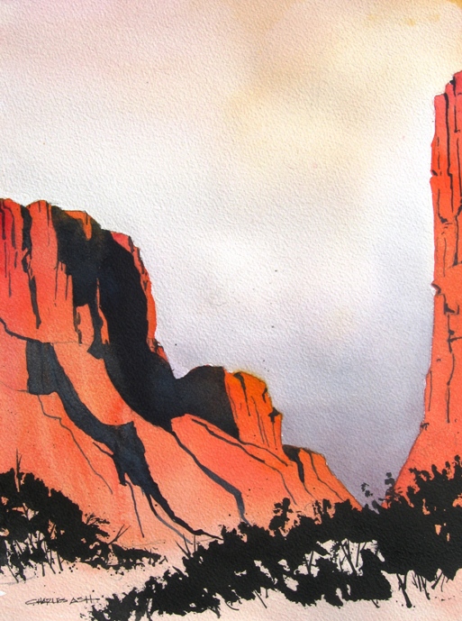 Product Image: Diablo Canyon Sunrise – Watercolor Painting