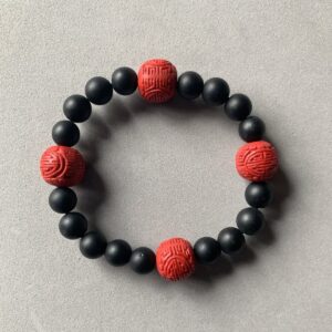 Product Image: Cinnabar and Black Onyx Bracelet