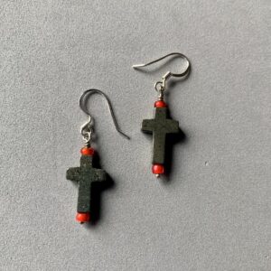 Product Image: Pyrite Cross Earrings