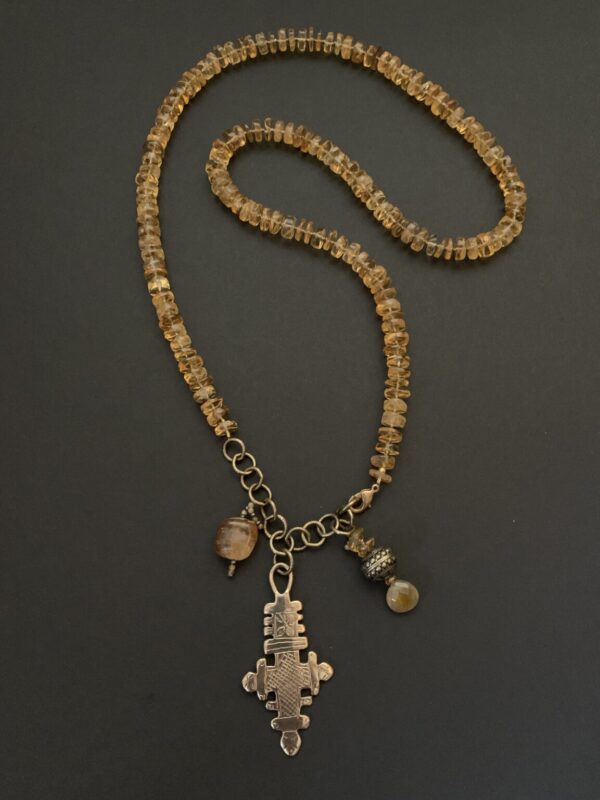 Product Image: Citrine and Charm Necklace