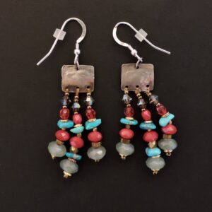 Product Image: “Jingle Jangle” Chili Rose Earrings by Adonnah Langer