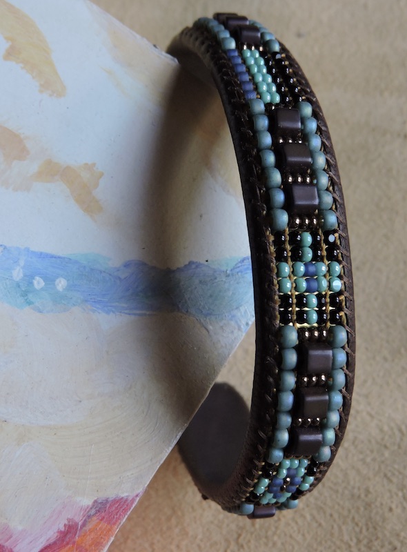 Product Image: “Mingus” Men Chili Rose Cuff leather bracelet