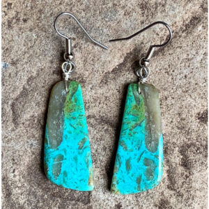 Product Image: Turquoise Slab Dangle Earrings