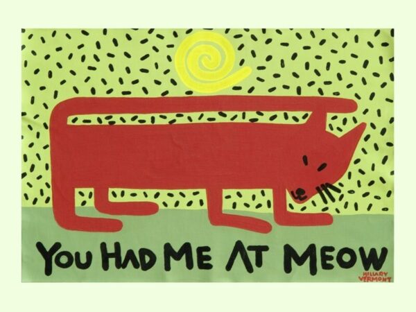 Product Image: Red Cat Art Print / You Had Me At Meow copyright Hillary Vermont