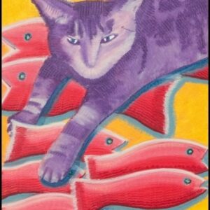 Product Image: purple cat The Cat Who Fell In  8.5″ x 11″ print