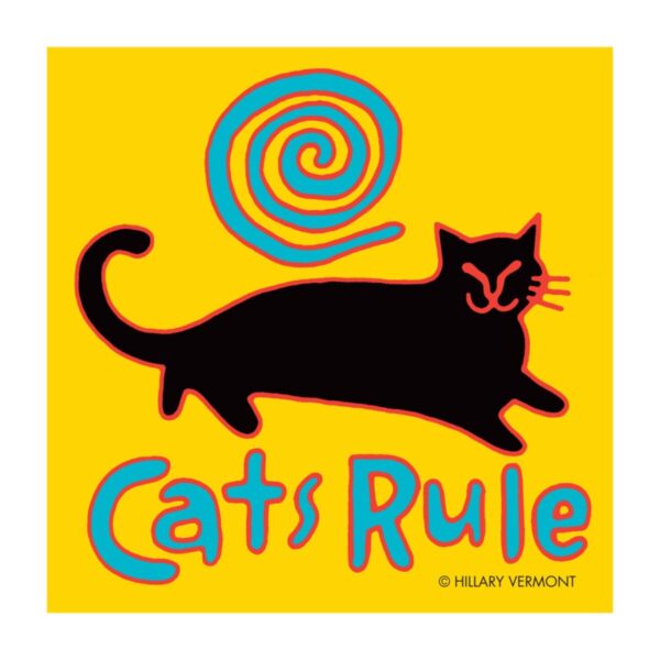 Product Image: Print, Cats Rule, black cat copyright Hillary Vermont