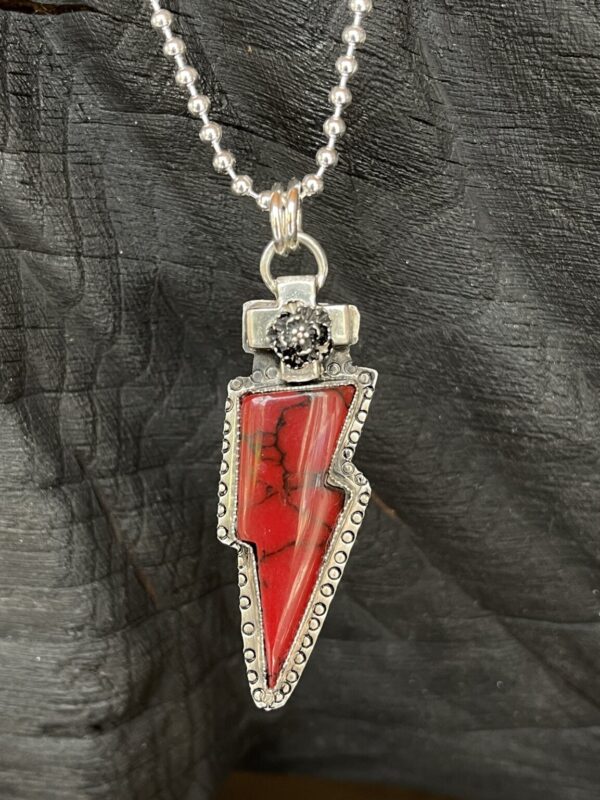 Product Image: Bloody Basin Red Jasper Lightning Bolt Necklace