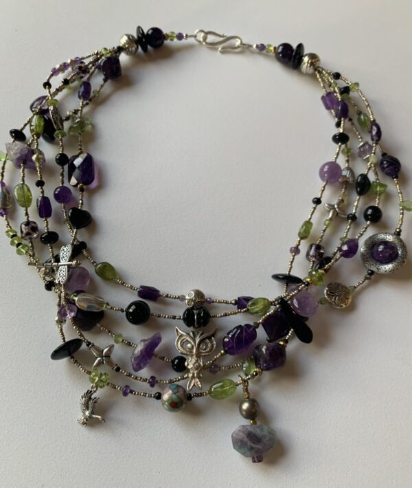 Product Image: Amethyst and Peridot Multi-strand Necklace