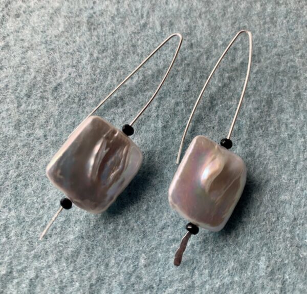 Product Image: Simple Square Pearl Earrings