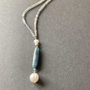 Product Image: Kyanite/Pearl Necklace