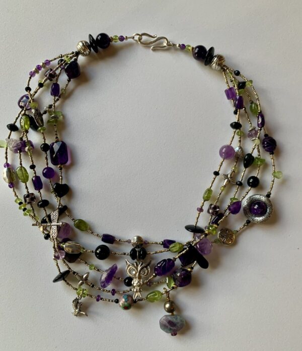 Product Image: Amethyst and Peridot Multi-strand Necklace