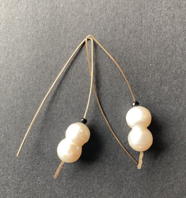 Product Image: Simple Bronze Pearl Earrings
