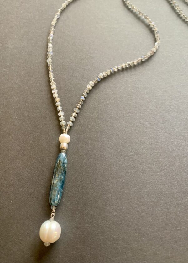 Product Image: Kyanite/Pearl Necklace