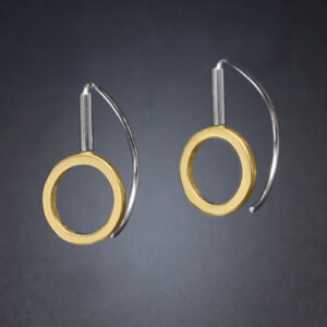 Product Image: 18 Karat Yellow Gold & Sterling Silver “Circles Two” Earrings