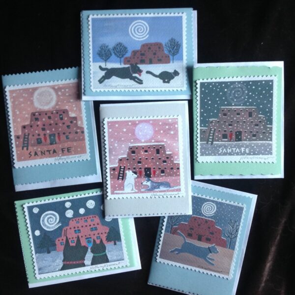 Product Image: 6 Winter in Santa Fe Notecards copyright Hillary Vermont