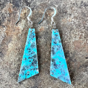 Product Image: Turquoise Slab Angled Earrings 2