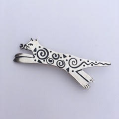 Product Image: Silver “Running Cat” Pin