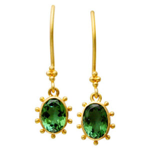 Product Image: 18KY Green Tourmaline Earrings