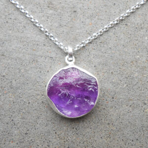 Product Image: Silver Natural Face Amethyst Pendant