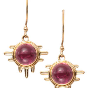 Product Image: 22KY & Silver Pink Tourmaline Earrings