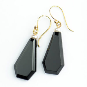Product Image: Gold Onyx Dangle Earrings