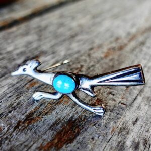 Product Image: Sterling & Turquoise Roadrunner Pin