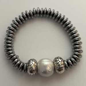 Product Image: Hematite and Pearl Bracelet
