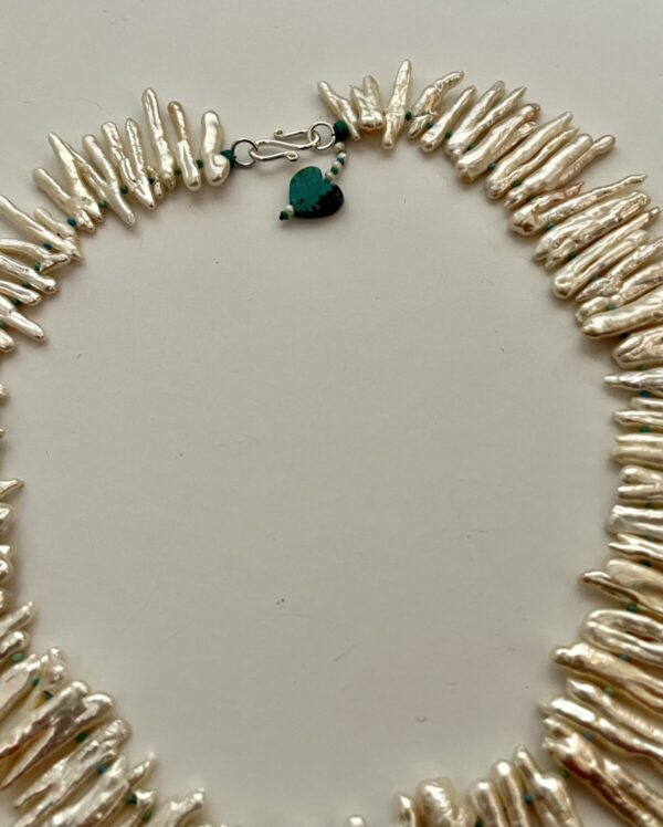 Product Image: Stick Pearl and Turquoise Necklace
