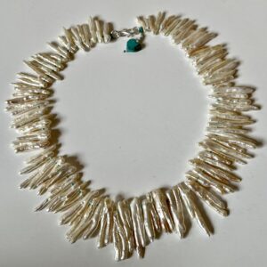 Product Image: Stick Pearl and Turquoise Necklace