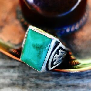 Product Image: Vintage Mens Turquoise Ring Size 10.5