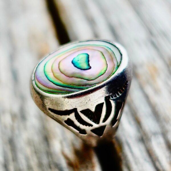 Product Image: Mens Vintage Abalone Shell Ring
