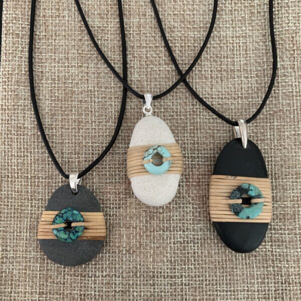 Product Image: Turquoise Bead Wrappedrockz Necklace