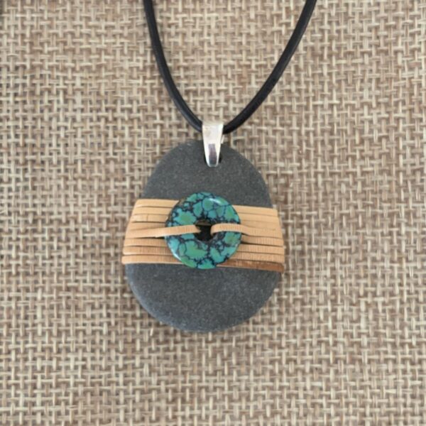 Product Image: Turquoise Bead Wrappedrockz Necklace