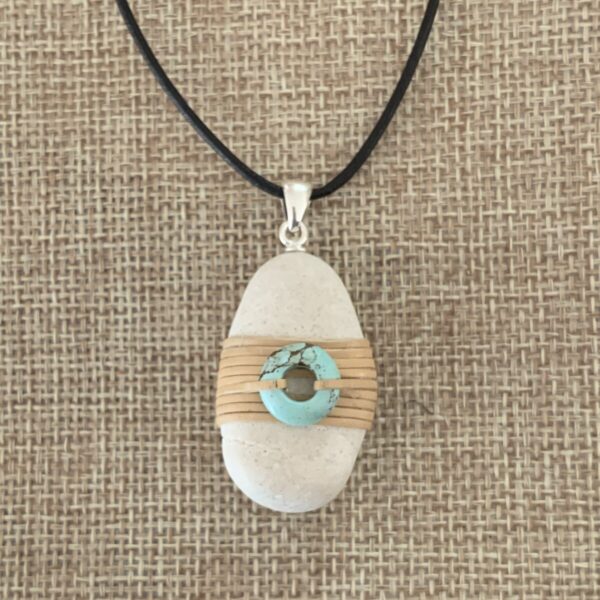 Product Image: Turquoise Bead Wrappedrockz Necklace
