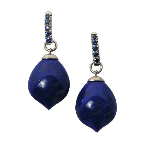Product Image: 14KW Gold Blue Sapphire and Lapis Earrings
