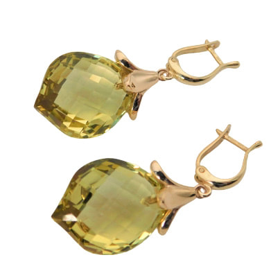 Product Image: 14KY Gold Lemon Quartz Earrings