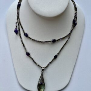 Product Image: Labradorite/Amethyst and Pyrite Necklace