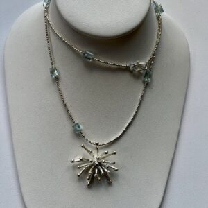 Product Image: Aquamarine Starburst Necklace