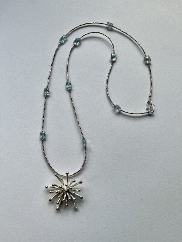 Product Image: Aquamarine Starburst Necklace