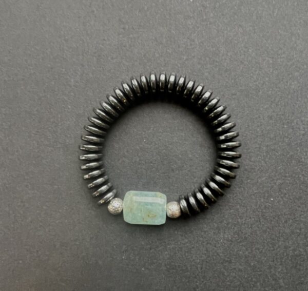Product Image: Aquamarine/Hematite Bracelet
