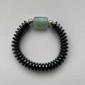 Product Image: Aquamarine/Hematite Bracelet