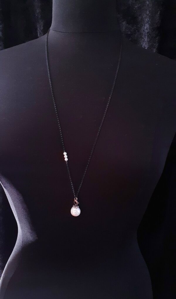 Product Image: Pendant: Large White Edison Pearl with White Gold